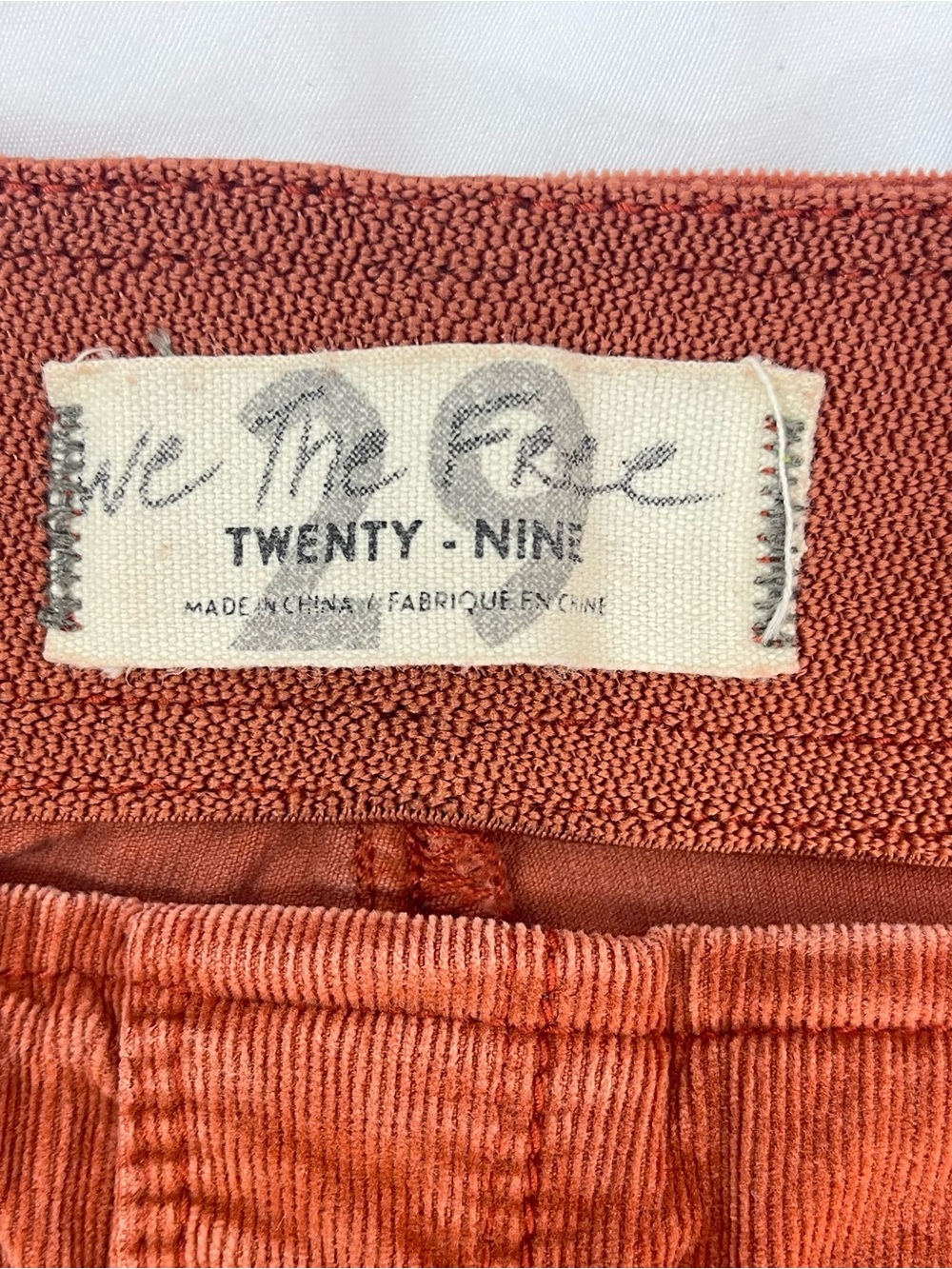 We The Free “Jayde Jean” in Rust Corduroy Flare Pants w/elastic waist! 70s boho - Picture 9 of 10